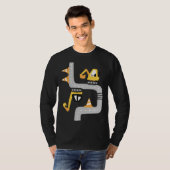 VXLS 建設トラック 油圧ショベル コンクリートミキサー D Tシャツ (正面フル)