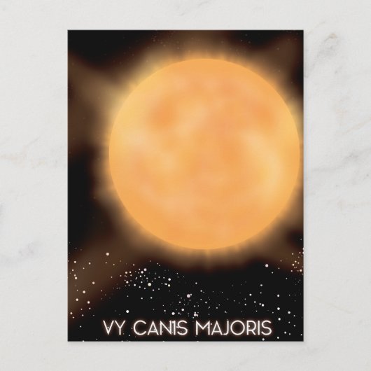 VY Canis Majoris 太陽 スペース アート ポスター ポストカード (正面)