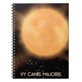 VY Canis Majoris 太陽 宇宙 アート ポスター ノートブック (正面)