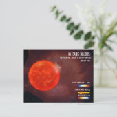 VY Canis Majoris Red Hypergiant Star Infographic ポストカード (スタンド正面)