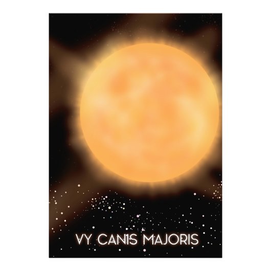 VY Canis Majoris Sun宇宙アートポスター。 フォトプリント (正面)