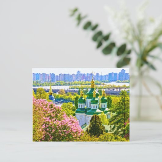 Vydubitsky修道院。 キエフ、ウクライナ ポストカード (スタンド正面)