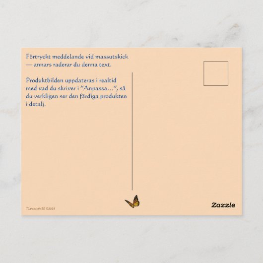 Vykort — Alla är vrickade ポストカード (裏面)