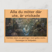 Vykort — Alla är vrickade ポストカード (正面)