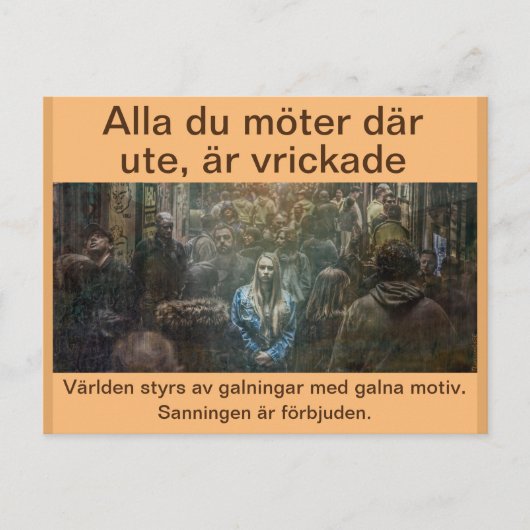 Vykort — Alla är vrickade ポストカード (正面)