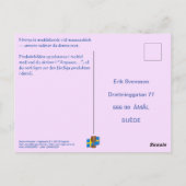 Vykort — Asher ポストカード (裏面)