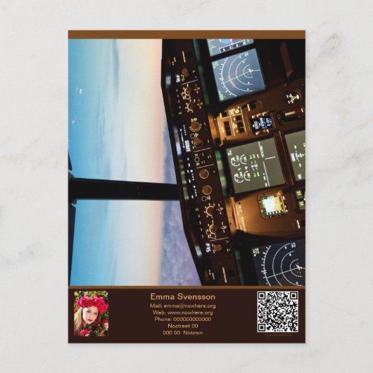 Vykort — Connect, Airplane ポストカード (正面)