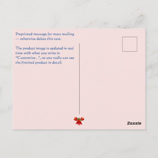 Vykort — Connect, Christmas ポストカード (裏面)