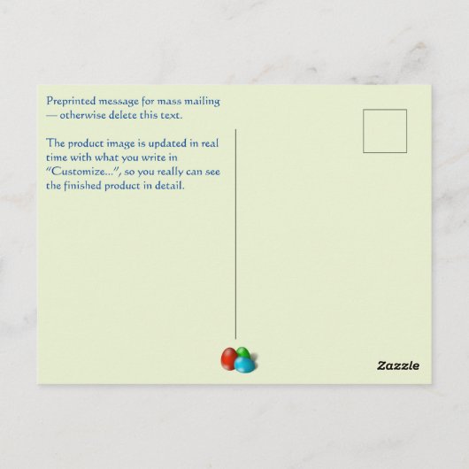 Vykort — Connect, Easter ポストカード (裏面)