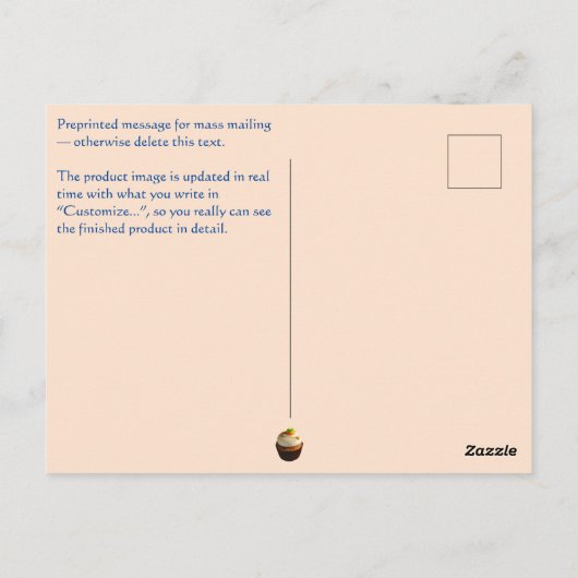 Vykort — Connect, Food ポストカード (裏面)