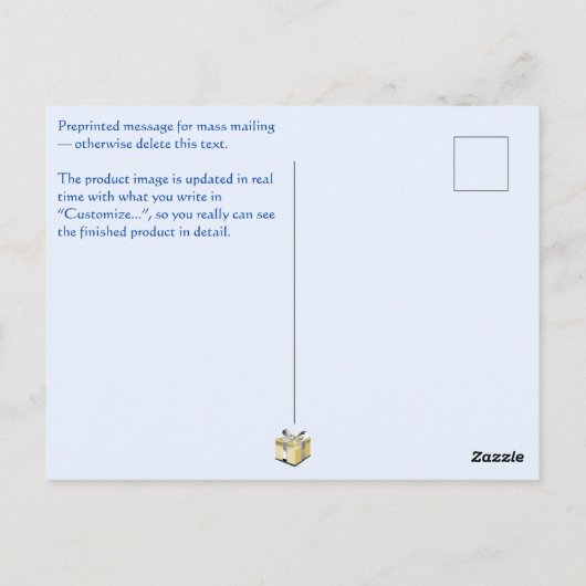 Vykort — Connect, Party ポストカード (裏面)