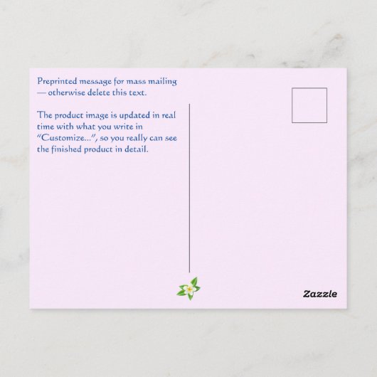 Vykort — Connect, Spa ポストカード (裏面)