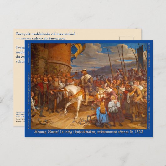 Vykort — Gustav Vasa ポストカード (正面/裏面)