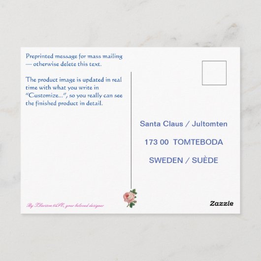 Vykort — Romance ポストカード (裏面)