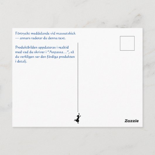 Vykort — Se upp världen ポストカード (裏面)