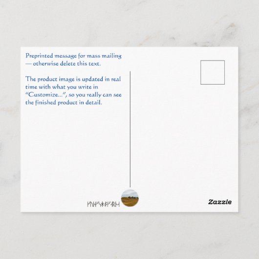 Vykort — Sverige ポストカード (裏面)