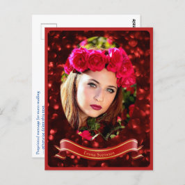 Vykort — Woman in red ポストカード