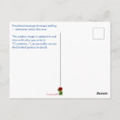 Vykort — Woman in red ポストカード (裏面)