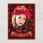 Vykort — Woman in red ポストカード (正面)