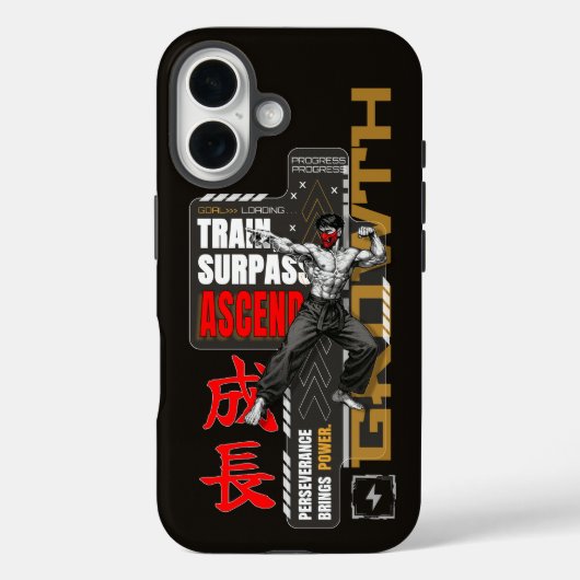 VYTROS "成長"男性のフィットネス Case-Mate iPhoneケース (裏面)