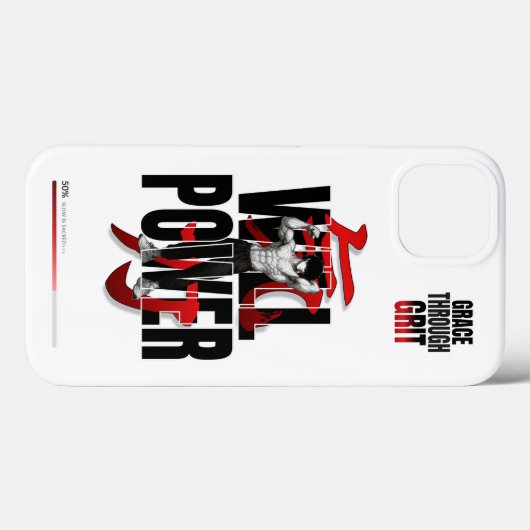 VYTROS "WILLPOWER"フィットネス美学 Case-Mate iPhoneケース (裏面 (横))