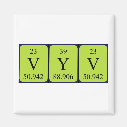 Vyv周期表名磁石 マグネット (正面)