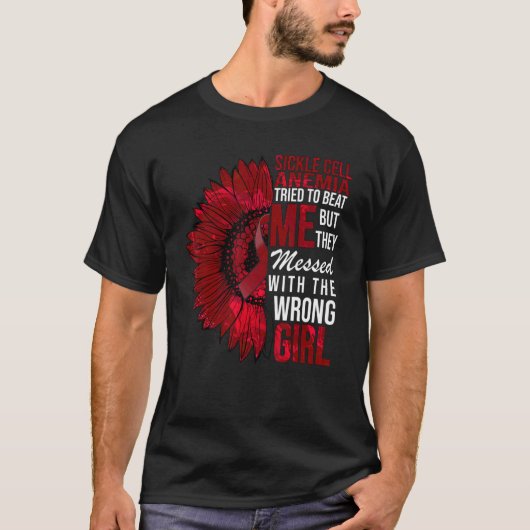 Wでめちゃくちゃにしたヒマワリ鎌状赤血球貧血 Tシャツ (正面)