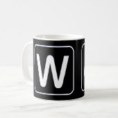 WのいかりのWanchorのおもしろいなギフト コーヒーマグカップ (正面左)