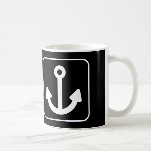 WのいかりのWanchorのおもしろいなギフト コーヒーマグカップ (右)