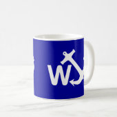 WのいかりのWanchorの冗談のおもしろいなギフト コーヒーマグカップ (正面右)