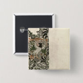 wのための未完成の「鳥およびつる植物」の版れんがのデザイン 缶バッジ (正面&裏面)