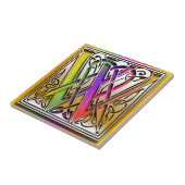 Wのケルト族の虹のカスタムなモノグラムのタイル タイル (側面)