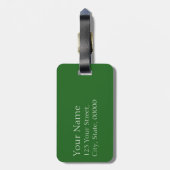 Wのパーソナライズなハイビスカスの花のモノグラムの荷物T ラゲッジタグ (裏面縦)