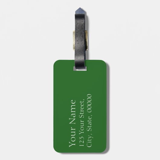 Wのパーソナライズなハイビスカスの花のモノグラムの荷物T ラゲッジタグ (裏面縦)