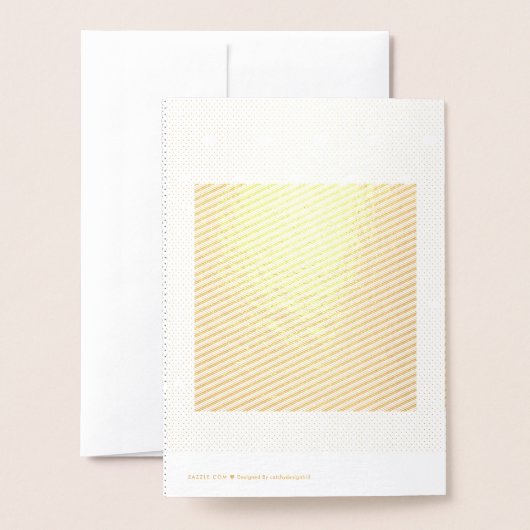 wのモダン組み合わせお洒落を特徴とするデザイン 箔カード (裏面封筒付き)