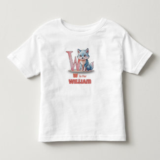 Wはウィリアムの略 - カスタム幼児名Tシャツ トドラーTシャツ