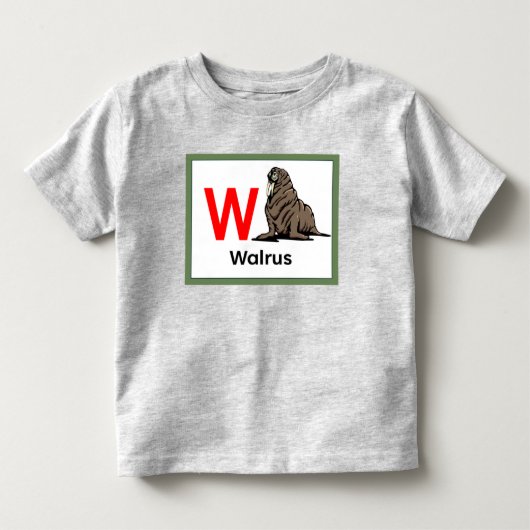 Wはセイウチだ トドラーTシャツ (正面)