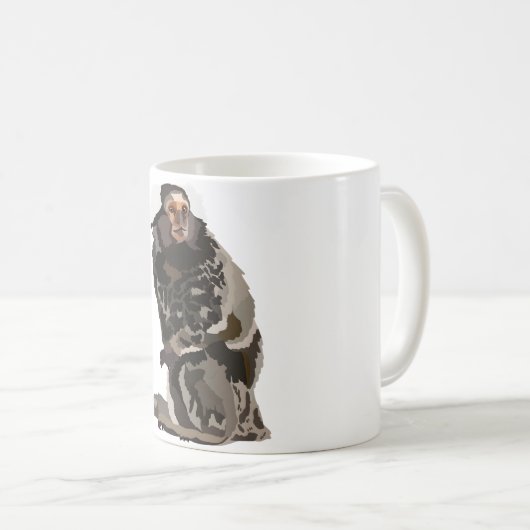 Wはホワイトタフテッドマーモセット用 コーヒーマグカップ (正面右)