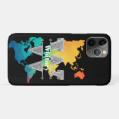 Wイニシャルパーソナライズされたシルバーモノグラムあなたの名前 Case-Mate iPhoneケース (裏面(横))