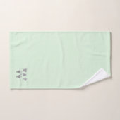 Wイニシャルパーソナライズされたシルバーモノグラムあなたの名前B バスタオルセット (ハンドタオル)