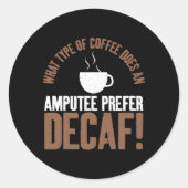 WタイプのコーヒーはAmpuはDecaf Ampuを好む ラウンドシール (正面)