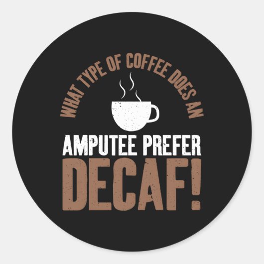 WタイプのコーヒーはAmpuはDecaf Ampuを好む ラウンドシール (正面)