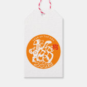 Wドッグペーパーカット2018 OWギフト中国のラベル ギフトタグ (正面)