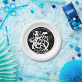 Wドッグ中国のペーパーカット2018年新年Pプレート ペーパープレート (パーティー)