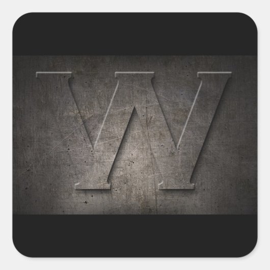 Wメタルモノグラムシール スクエアシール (正面)