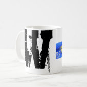 Wモノグラムグランジマカッコいいグ コーヒーマグカップ (正面左)