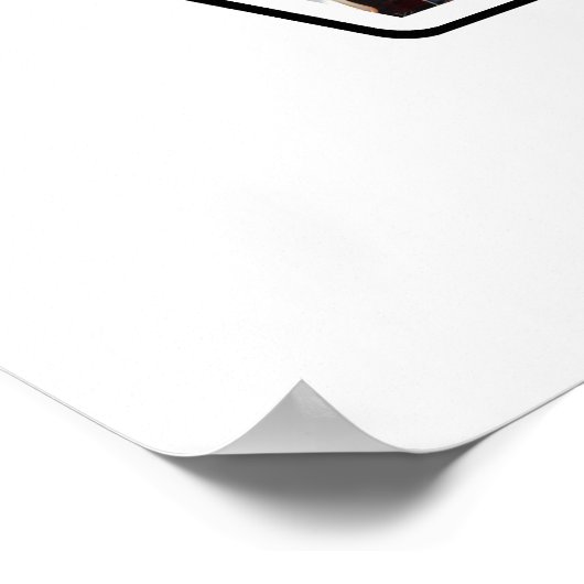 Wモノグラム独自の9カスタム枚の写真コラージュを作成 ポスター (角)