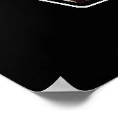 Wモノグラム独自の9フォトコラージブラックを作成 ポスター (角)