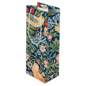 Wモリスいちご泥棒ワイン抱き枕 ワインギフトバッグ (正面アングル)