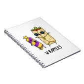 Wラッパーの面白い食べ物の駒 ノートブック (右側)